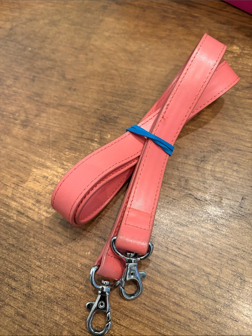salmon colour bag strap